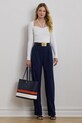 Lauren Ralph Lauren pantaloni de lână drept bleumarin 200957330
