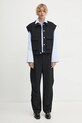 Won Hundred pantaloni 3358.14266 negru SS25