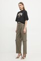 Vlněné kalhoty Pinko 104701.A2BQ hnědá SS25