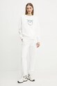 Pinko pantaloni della tuta di cotone 104790.A2G8 bianco SS25
