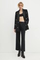 Nohavice Karl Lagerfeld A1W10066 čierna SS25
