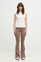 adidas Originals spodnie dresowe FLARED LEGGINGS brązowy JD4601