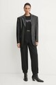 Twinset pantaloni de trening din bumbac 251TE2071 negru SS25