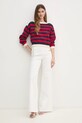 Twinset jeansy 251TP2590 beżowy SS25