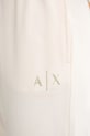 Armani Exchange spodnie dresowe bawełniane beżowy XW000497.AF12739