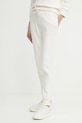 Armani Exchange spodnie dresowe bawełniane aplikacja beżowy XW000503.AF12804