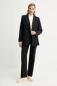 Vlněné kalhoty A.P.C. pantalon joseon WOAPO.F08475 černá SS25