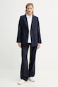 Μάλλινο παντελόνι A.P.C. pantalon jane WOARO.F08467 σκούρο μπλε SS25