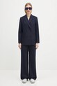 A.P.C. pantaloni de bumbac pantalon margaret COHFU.F08476 bleumarin