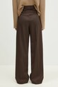 Îmbrăcăminte MM6 Maison Margiela pantaloni din lana S52KA0516 maro