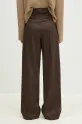 Clothing MM6 Maison Margiela wool blend trousers S52KA0516 brown