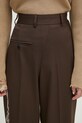 MM6 Maison Margiela pantaloni din lana maro S52KA0516