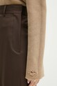 MM6 Maison Margiela spodnie z domieszką wełny S52KA0516 brązowy