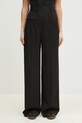 MM6 Maison Margiela pantaloni din lana drept negru S52KA0516