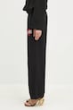 Βαμβακερό παντελόνι MM6 Maison Margiela S62KB0227 μαύρο SS25