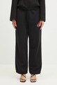 Ρούχα Βαμβακερό παντελόνι MM6 Maison Margiela S62KB0227 μαύρο