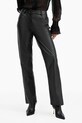 AllSaints pantaloni de piele SAIGE W037TB negru SS25