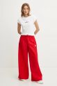 adidas Originals pantaloni della tuta OVERSIZED TP JD3388 rosso SS25