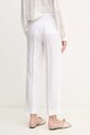 Odzież Luisa Spagnoli spodnie lniane 542090 biały