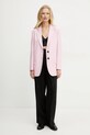 Marella pantaloni din amestec de in FRED 2513131085 negru SS25