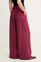 Odzież Marella spodnie lniane ZAMA 2513131132 bordowy