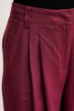 Marella spodnie lniane ZAMA bordowy 2513131132