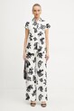Marella pantaloni din in ANTIOPE 2513131222 alb SS25