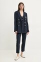 Marella pantaloni DOTTO 2513781014 bleumarin SS25