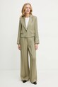 Marella pantaloni din amestec de in Emme by Marella 2515131041 verde SS25