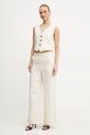 Marella pantaloni din in Emme by Marella 2515131072 bej SS25