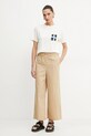 Marella pantaloni de bumbac Emme by Marella 2515131082 bej SS25