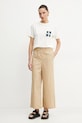 Bavlnené nohavice Marella Emme by Marella 2515131082 béžová SS25