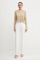 Versace Jeans Couture spodnie 78HAA111.N0356 beżowy SS25