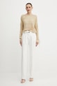 Kalhoty Versace Jeans Couture 78HAA111.N0356 béžová SS25