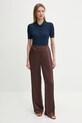Sisley pantaloni 4KANLF06M maro SS25