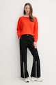 Sisley spodnie 47ICLF06O czarny SS25