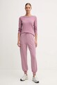 EA7 Emporio Armani spodnie dresowe AF12643.7W000193 różowy AW25