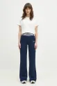 adidas Originals pantaloni de trening FLARED PANTS JC7688 bleumarin