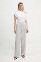 Theory pantaloni de matase K0502208 gri SS25