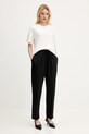 Панталон с вълна MM6 Maison Margiela S52KA0512.M35153 черен SS25