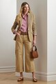 Памучен панталон Lauren Ralph Lauren памук бежов 200974894