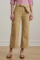 Бавовняні штани Lauren Ralph Lauren 200974894 бежевий SS25