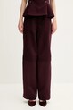 Îmbrăcăminte Stine Goya pantaloni SG.SS25.P077.2330 burgundia