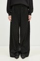 Rotate nadrág Wide Leg Sequins Pants gyapjú szállal fekete 113326100