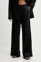 Брюки Rotate Wide Leg Sequins Pants с добавлением шерсти чёрный 113326100