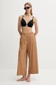 Max Mara Beachwear spodnie plażowe 2516131019600 beżowy SS25