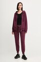 Dkny spodnie dresowe DP5P3496 bordowy NC25