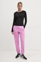 Dkny pantaloni della tuta DP5P3585 violetto SS25