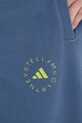 adidas by Stella McCartney pantaloni de trening din bumbac albastru JJ2572