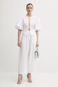 Бавовняні штани Pinko 105210.A2LD білий SS25